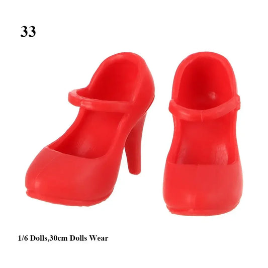 1Pair 1/3 1/6 Doll Shoes Fashion Female Doll Boots Plastic Doll Multistyles Long Knees Boots Fit Foot Length 2cm Dolls Shoes
