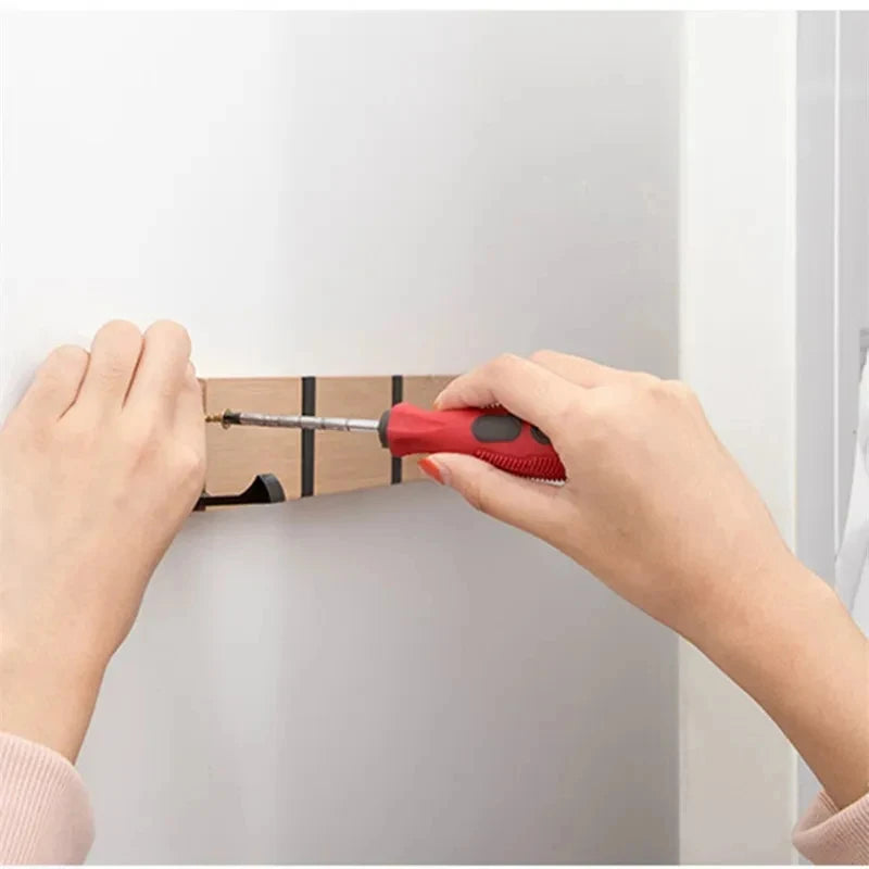 Colgador de llaves de bambú para colgar en la pared, organizador de pared, perchero rectangular, ganchos para abrigos, decoración del hogar, perchero