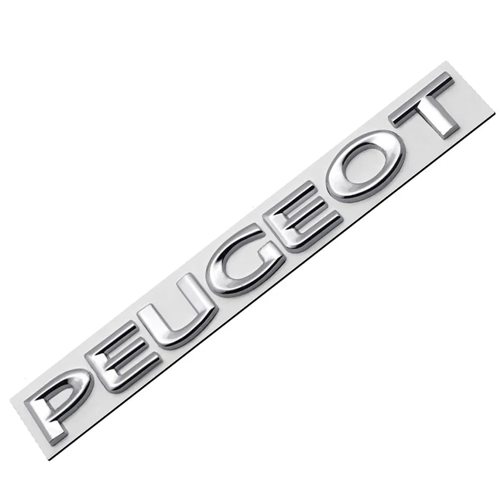 Metal Car Rear Trunk Badge Tail Letter Emblem Sticker for Peugeot 107 108 206 207 208 301 307 308 407 408 2008 5008 Exterior
