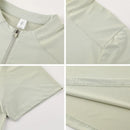 (M-4XL) camiseta de corrida de secagem rápida masculina gola meio zíper roupas de fitness masculina ajuste solto treinamento esportes mangas curtas