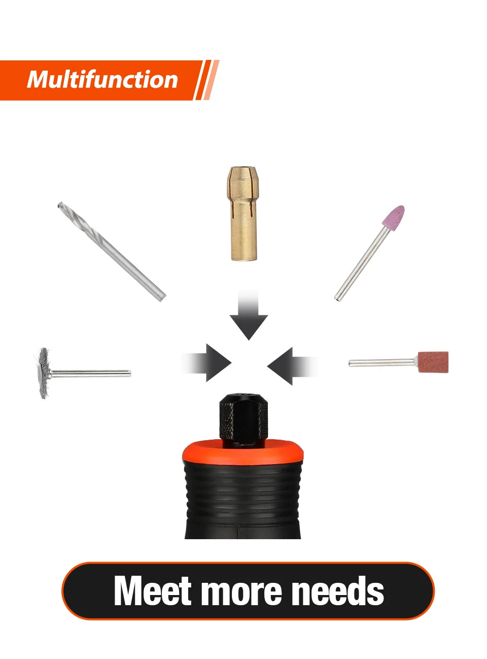 WORKPRO 12V Cordless Rotary Tool With Charger 5-speed 2.0Ah Mini Electric Grinder Machine Polishing Tools  & 114 Accessories