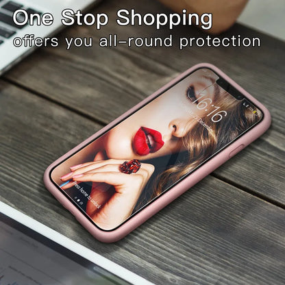 Original Silicone Cases For iPhone 16 15 12 14 13 Pro Max 15 16 Plus logo Case For Apple iPhone 11 14 15 16 Pro Cover