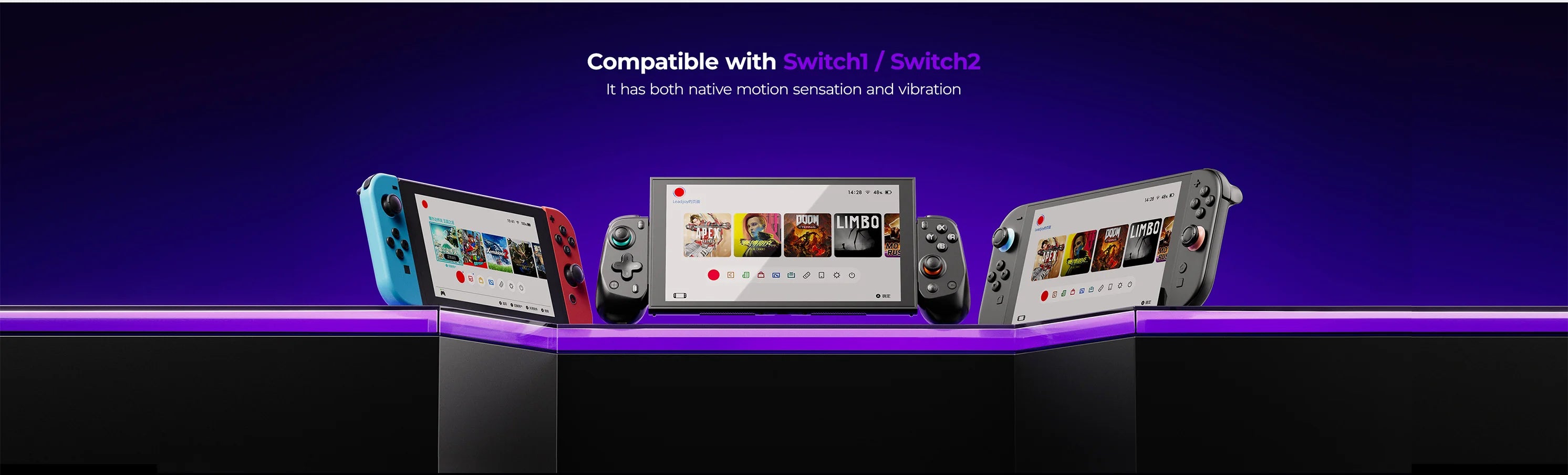 LEADJOY Blade Plus Wireless Gamepad Supports Switch 1 2/Android/IOS/PC/Pad Stretchable Game Controller