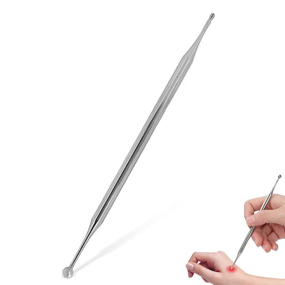 Ears Acupuncture Point Probe Massage Tool Painless Stainless Steel Portable Acupoint Detecting Pen Facial Reflexology Tool