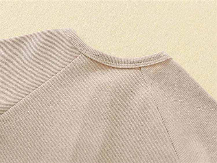 Pelele de verano para bebé, pijama fino de manga corta, mono acanalado, ropa de punto elástica, mono para niña