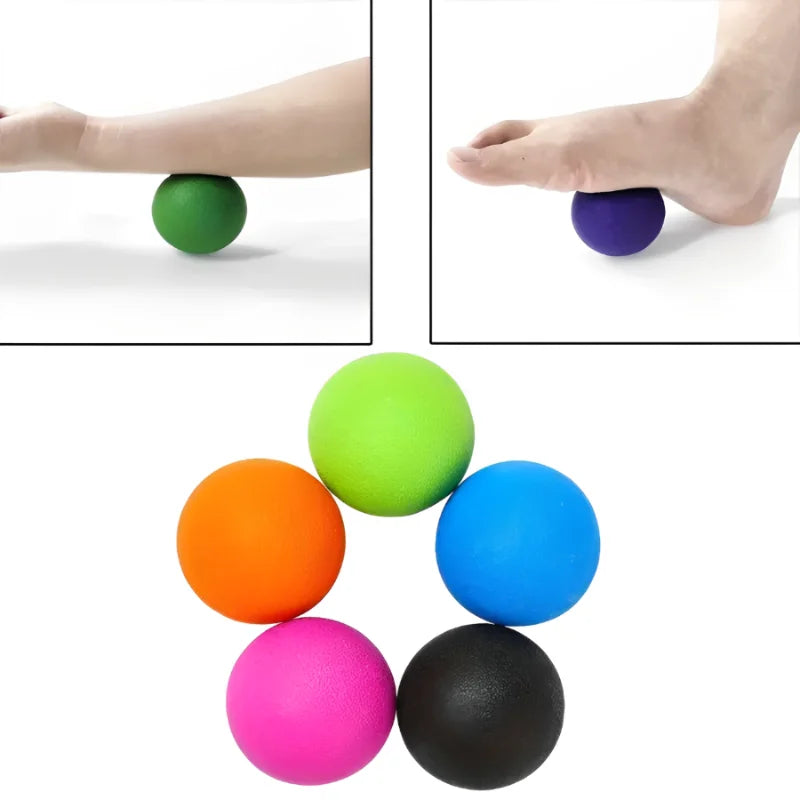 Pelota de fascia de TPE de 6 cm para relajación muscular profunda, ejercicio, fitness, yoga, masaje, puntos gatillo, alivio del dolor y el estrés. 