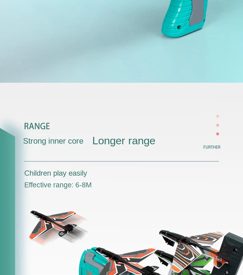 Lanzador de aviones de juguete para niños, divertido avión de espuma para exteriores, juguete interactivo entre padres e hijos, juguete volador deportivo para niños, regalo