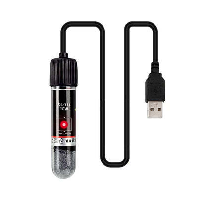 USB Mini Aquarium Heating rod for Small Fish Tank 26°C Constant Temperature Aquarium Heater Submersible Thermostat Heater 10W
