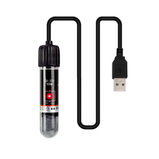 USB Mini Aquarium Heating rod for Small Fish Tank 26°C Constant Temperature Aquarium Heater Submersible Thermostat Heater 10W
