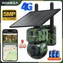 INQMEGA 5MP 3G / 4G SIM Solar Powered Camera with GPS Built in Battery Surveillance Camera and See by Mobile Froest Animal Human