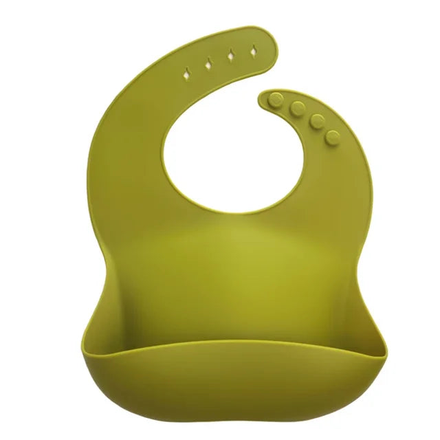 1pc Baby Lunch Apron Toddler Silicone Bibs Baby Kids Girl Boys Waterproof Saliva Cartoon Feeding Baby Silicone Bib Aprons 