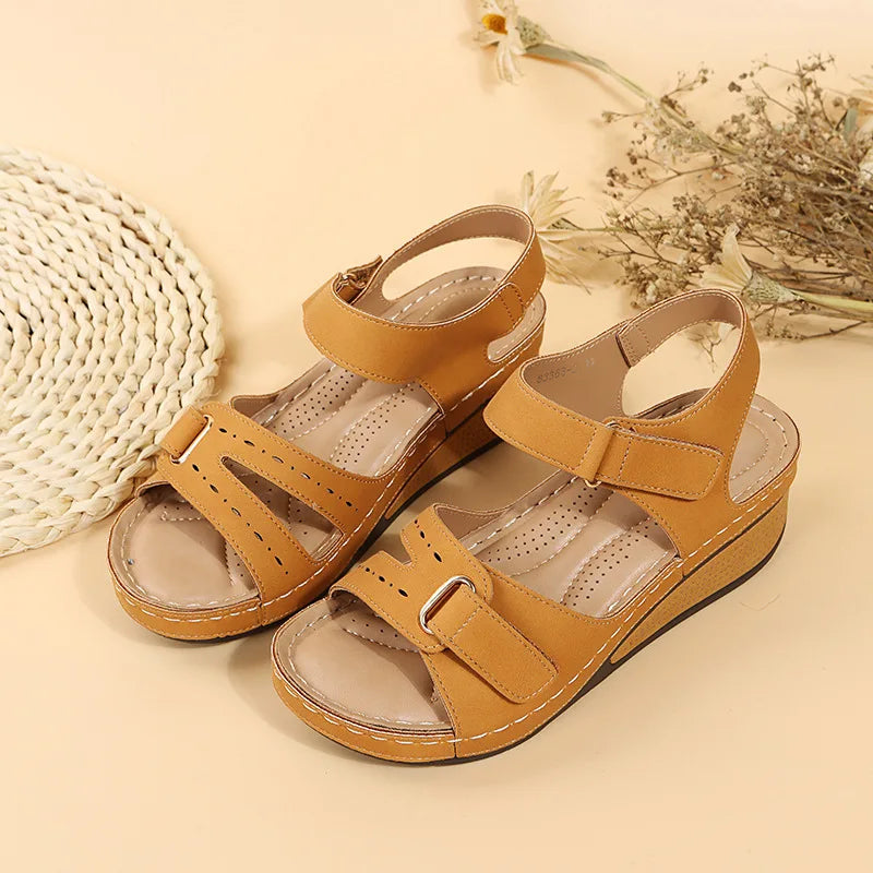 Summer Women Sandals Vintage Roman Sandals Female Fashion Non-Slip Beach Shoes Open Toe Walking Women Shoes