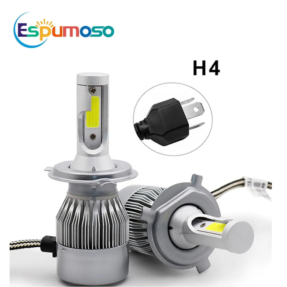 2 bombillas LED C6 H7 para faros delanteros de coche, H10, H4, H8, H9, H11, H13, 9004, 9005, 9006, 9007, 880, H27.