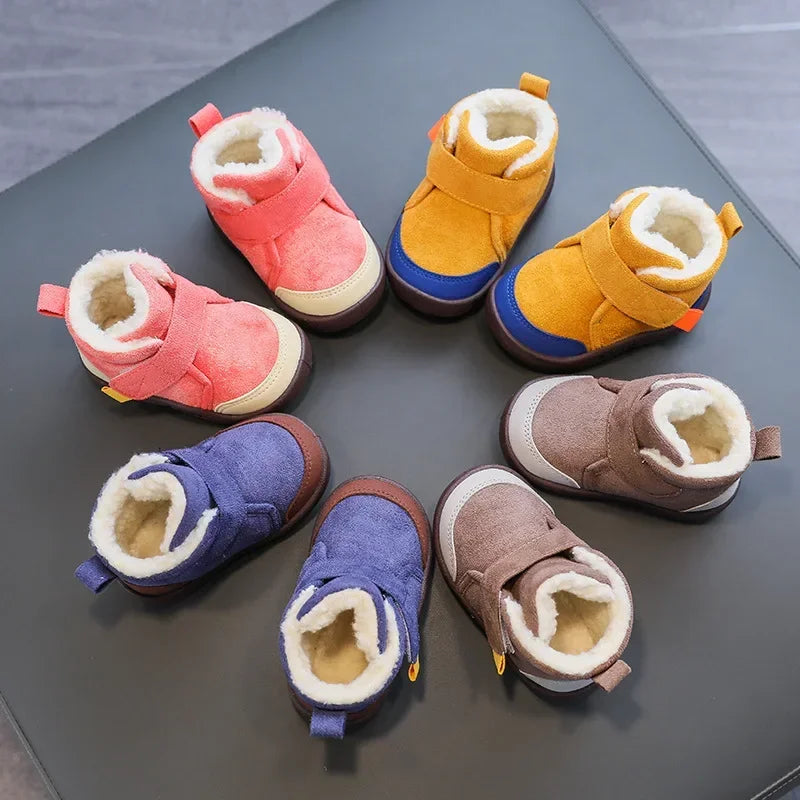 Girl Boot Baby Snow Boot Winter Baby Soft Sole Walking Shoe Child Plush Cotton Shoe Anti-Slip Warm Kid Shoe Kid Boot Boy Botines