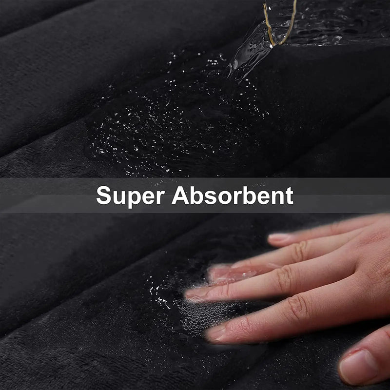 Memory Sponge Stripe Bathroom Non slip, Water Absorbent, Machine Washable Floor Mat