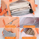 Women's Sports Gym Handbag Waterproof Fitness Training Bag Dry Wet Swimming Tote With Shoes Pocket Travel Luggage Shoulder Bags