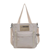 Student Makeup Tote Bag Korean Version Color Blocked Crossbody Bag Women's Fashionable Nylon Single Shoulder Handbag