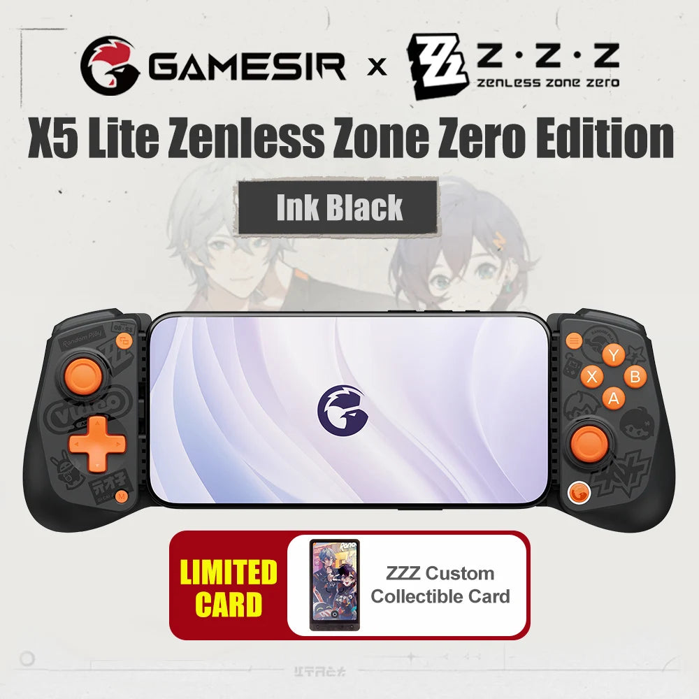 GameSir X5 Lite Mobile Phone Gamepads for iPhone 16 15 Series iPad Mini Android Tablet Controller Hall Effect Joysticks Design