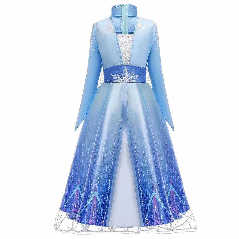 Snow Queen Elsa Dresses for Girls Costumes Kids Cosplay Halloween Princess Children Gowns Clothing Party Dresses Outfits 2-10Yrs