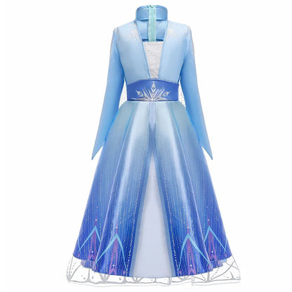 Snow Queen Elsa Dresses for Girls Costumes Kids Cosplay Halloween Princess Children Gowns Clothing Party Dresses Outfits 2-10Yrs