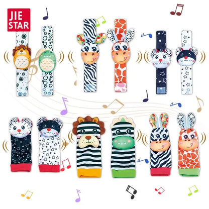 Baby Toys 0 6 12 Months Cute Stuffed Animals Baby Rattle Socks Wrist Baby Rattles Newborn Toys Make Sounds Games For Babies