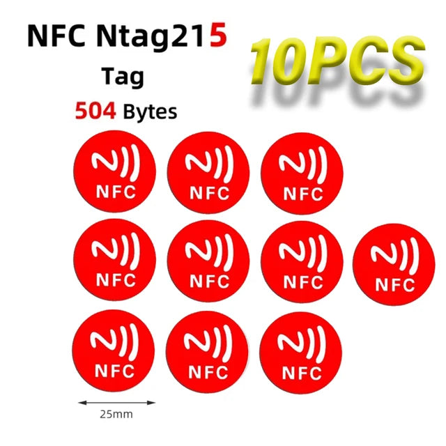 10 pçs coloful etiqueta de leitura rápida nfc adesivo 13.56 mhz 540bytes rfid nfc etiqueta adesivos etiquetas adesivas para telefones nfc auto-adesivo