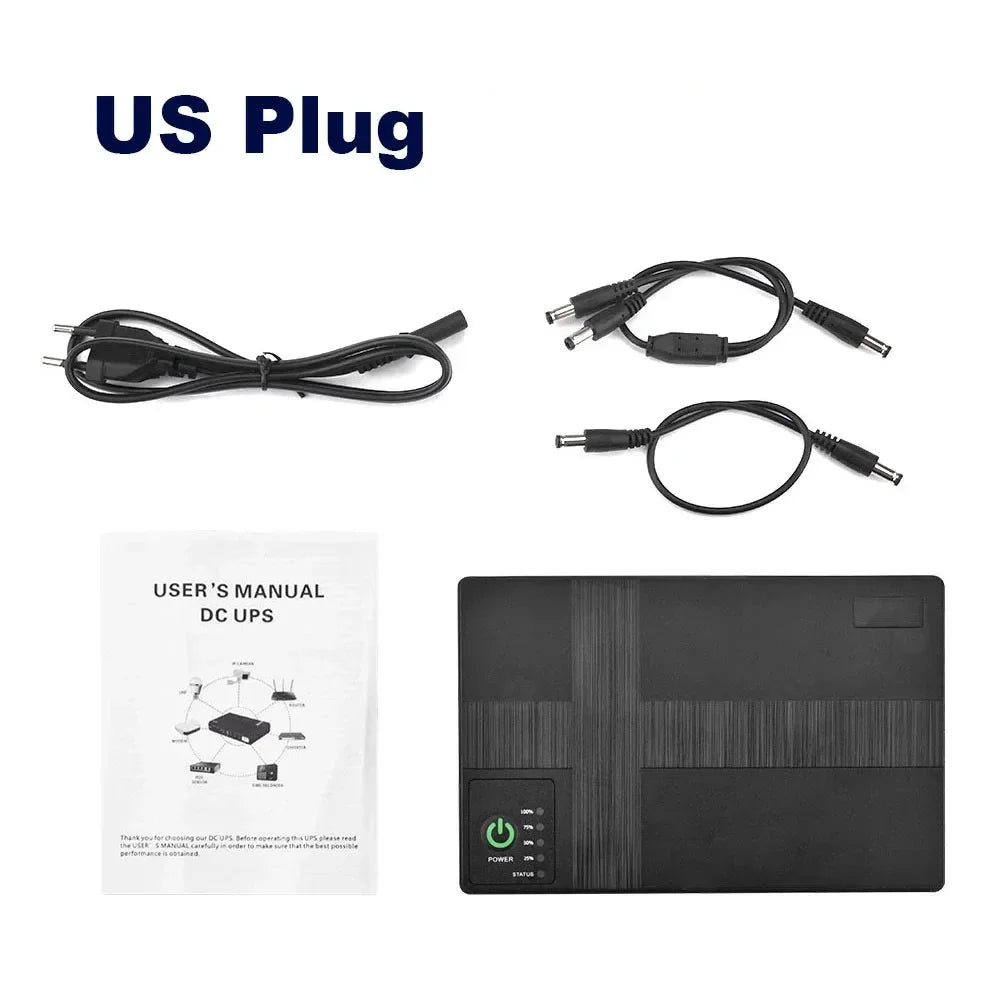 AC85-265V DC1018P Router 5V9V12V Optical Cat Monitor Backup Uninterruptible 8800/10400mAh DC Power Supply Charger Cell Phone UPS