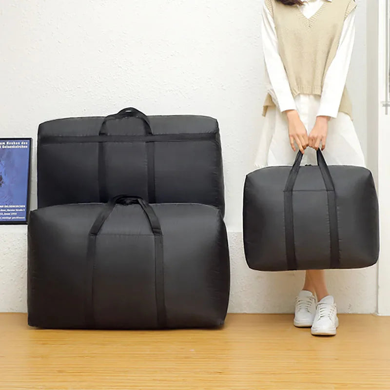 Super Large Capacity Travel Duffel Bag Foldable Luggage Travel Bag Waterproof Polyester Organizer Cloth Quilt Storage Bag