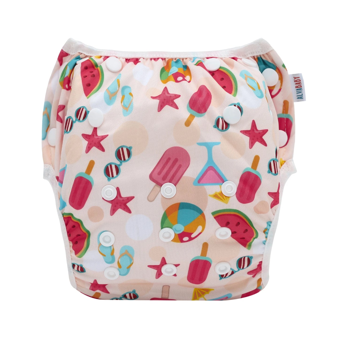 U PICK ALVABABY Swim Nappy Fashion Design Reusable Swim Diaper for Baby Under 1 year Old