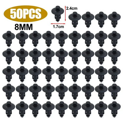 Remache de plástico para carenado de coche, clips de sujeción para panel, 3 tamaños, pasador de presión, 6 mm, 7 mm y 8 mm, para interior, 100/50 unidades