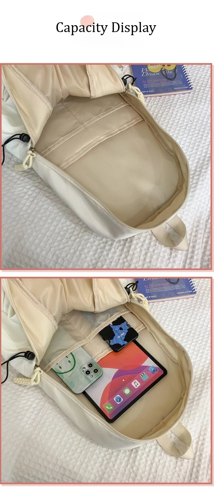 Large Capacity Schoolbag for Boys and Girls, High School and College Students, Simple Casual Sports Backpack, Fashion Travel Backpack
