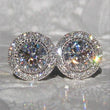 Delicate Small Round Stud Earrings Women with Shiny Cubic Zirconia Simple Versatile for Teens Fashion Jewelry