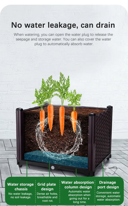 Plastic Large Flower Pot Box For Vegetable Planting Home Garden Decoration Pots For Plants Plant Pot Indoor Outdoor Planting Box