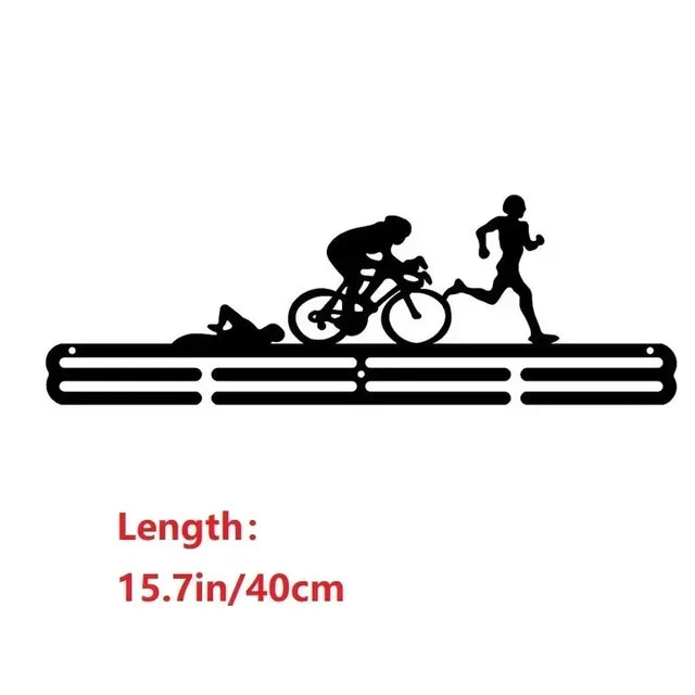 Rack de exibição de medalha de corrida de maratona, cabide de suporte, organizador para parede, esportes de corrida