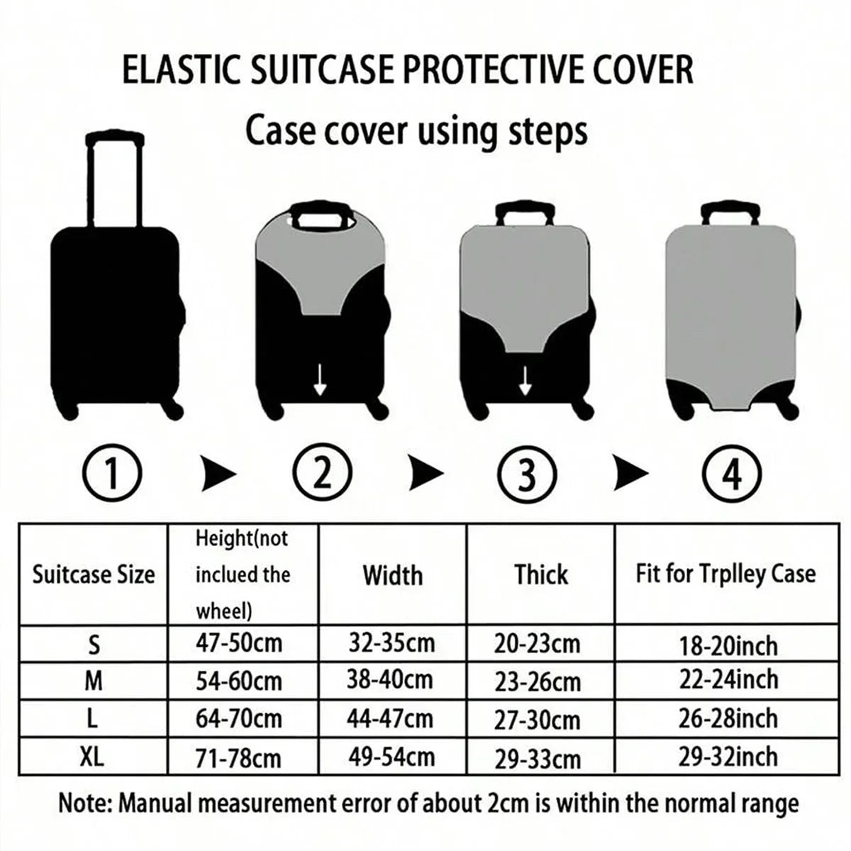 Book and daisy patterned luggage protection case, suitable for 18-32 inch luggage cases, luggage handle gloves, travel accessori