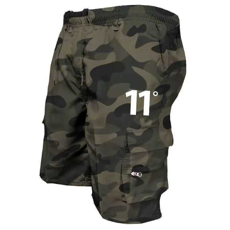 Pantalones cortos cargo para exteriores, monos para hombre, pantalones cortos de ciclismo con cintura elástica, multibolsillos, holgados, para trabajo, para playa, deportivos, estampados