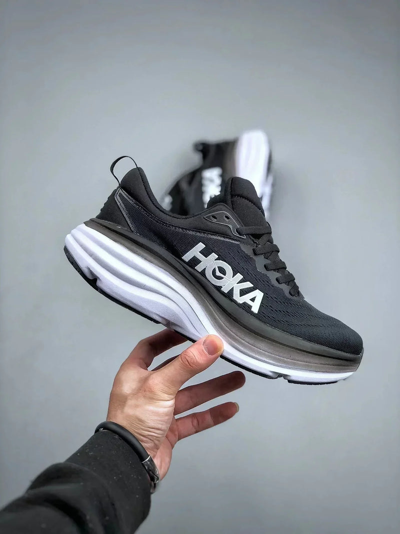 HOKA Sport Running Shoes Bondi 8 Breathable Anti Slip Cushioning Road Runs Shoes Men Sport Shoes Lifestyle Outdoor Sneaker Women
