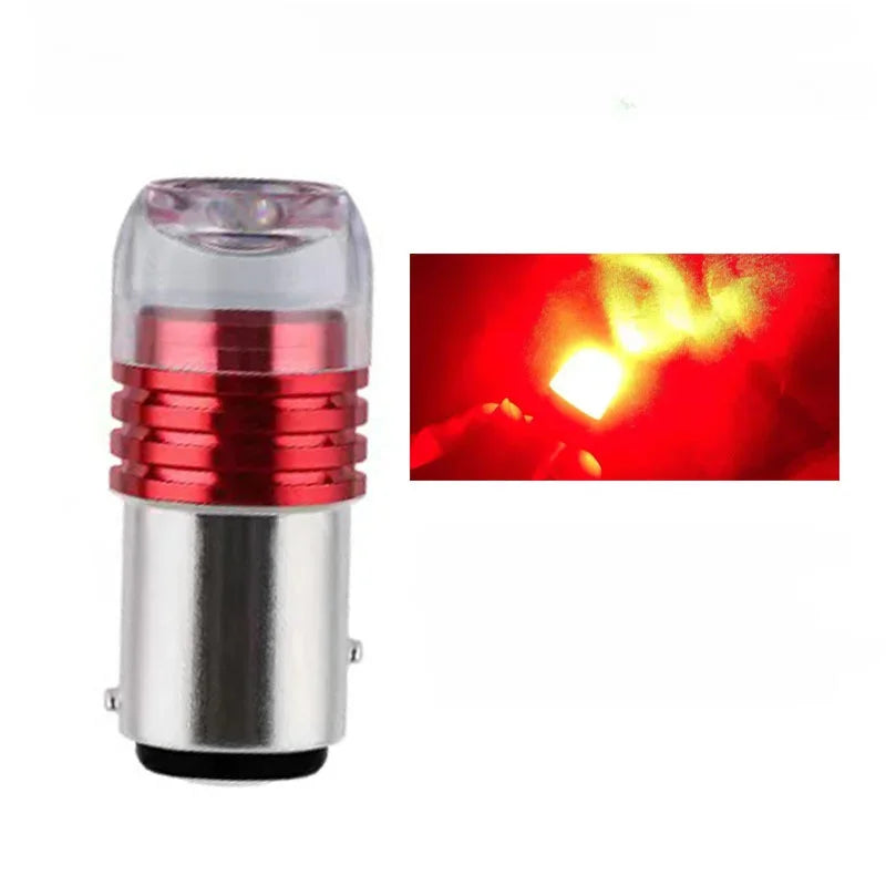 1/2pcs Strobe Car Turn Signal Light Motorcycle Tail Brake Light Flashing Lamp LED Warning Light Bulb Red Blinker Rear Taillight