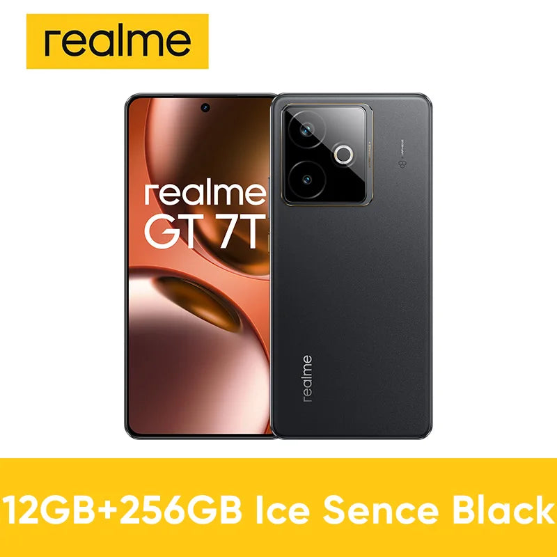 realme GT 7T Smartphone 5G 2025 New MediaTek 8400-MAX 7000mAh Titan Battery 120W Ultra Charge 6.8'' 120Hz Display Global Version