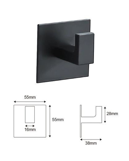 Black Self-Adhesive Wall Hooks For Hanging Keys Clothes Hanger Door 3M Robe Hook Coat Rack Towel Holder Bathroom Accessories