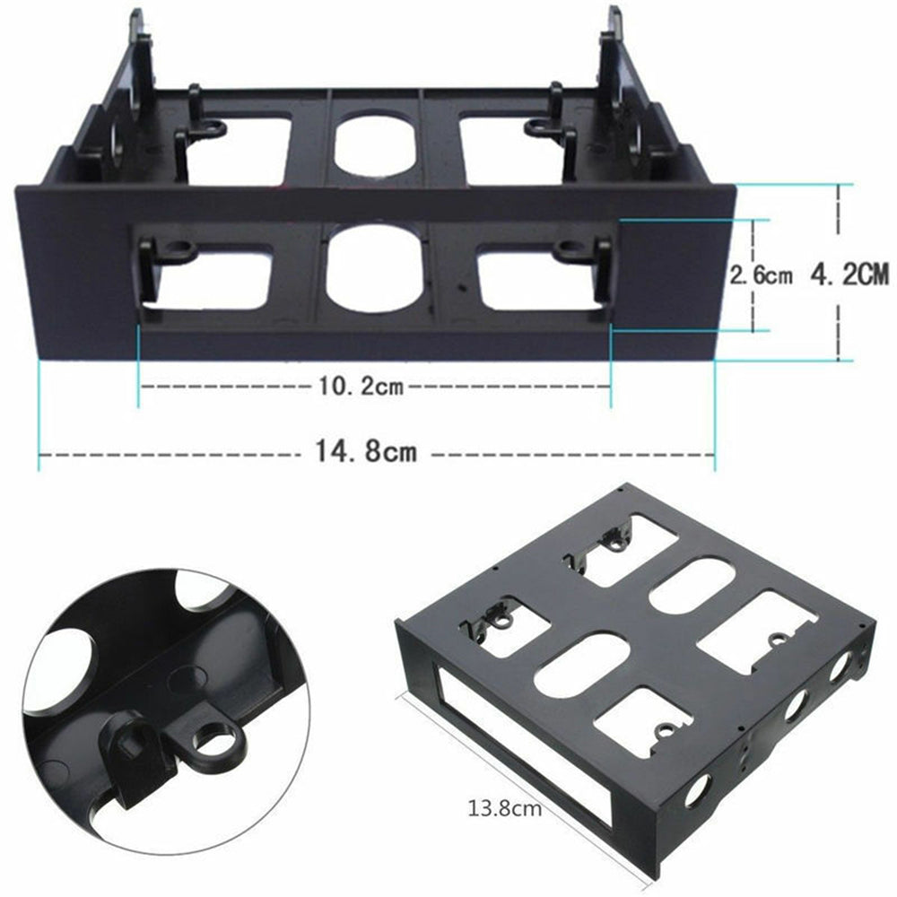 3.5 To 5.25 Floppy To Optical Drive Bay Mounting Bracket Converter For Front Panel Hub Card Reader Fan Speed Controller