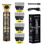 T9 LCD Electric Hair Trimmer Oil Shaving Head Electric Clipper Engraving Electric Clipper Hair Precision Trimmer for Men Care
