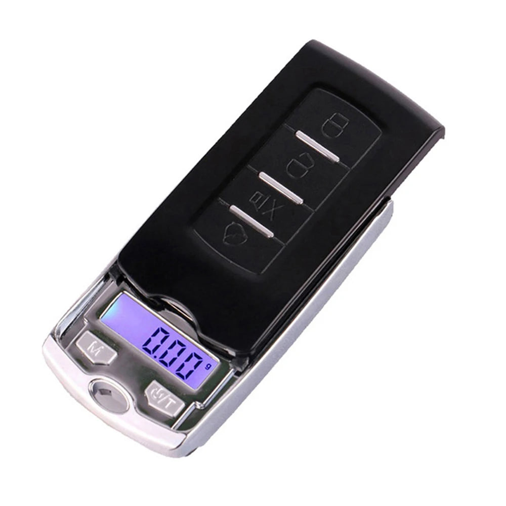 200g 0.01g Precision Portable Car Key Shape Mini Digital Pocket Electronic Gram Scale with LCD Display Batteries kitchen scale
