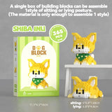 DIY Cute Dog Building Blocks Puppy Pet Model Animal Assemble Bricks Set Poodle Corgi Husky Cartoon Table Decor Gift for Kids