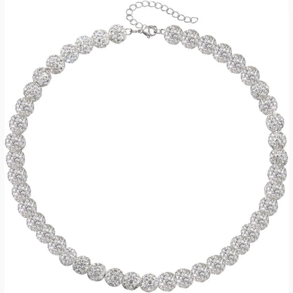 Collar de cadena de cuentas de béisbol para hombre, colección Shiny Ice, collar de béisbol, regalo para niños, amantes de los equipos de béisbol, 45 cm 