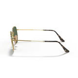 Rayban original Hexagonal 3548 Sunglasses Classic Round, Circular Sun Glasses with Gold Trim in box