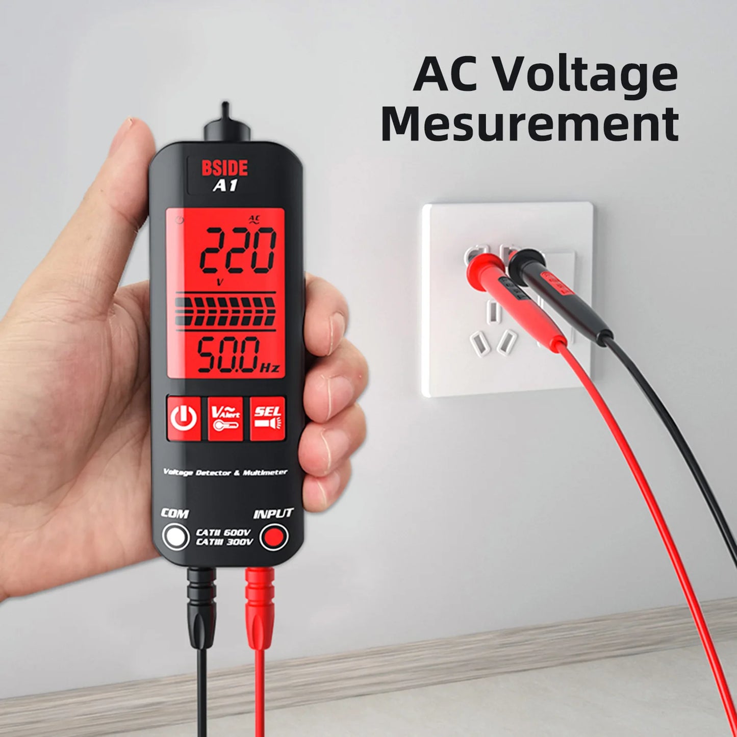 BSIDE S20/A10/A1 Intelligent EMF Multimeter 9999 Counts Rechargeable Meter Radiation Monitor AC/DC Voltmeter Ohmmeter Test