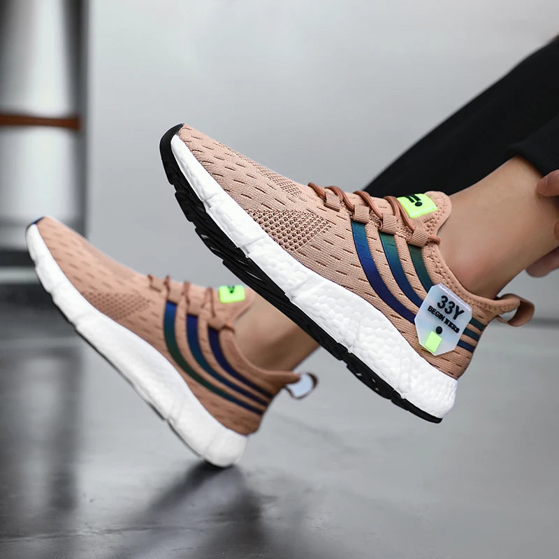 Men's Casual Sneakers Summer Breathable Sport Shoes Lightweight Outdoor Mesh Running Shoes Athletic Jogging Tennis Walking Shoes
