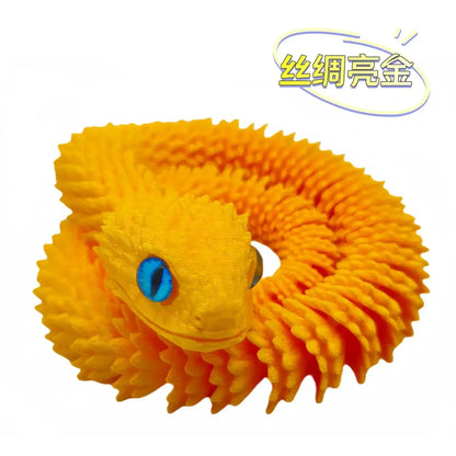 Figuras de serpiente con articulaciones giratorias impresas en 3D, adornos artesanales para el hogar, la oficina, el escritorio, el jardín, el paisaje, etc.