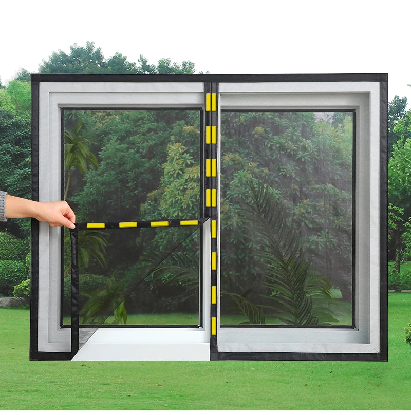 Black，Mosquito net magnetic screen air curtain invisible customized size，Magnetic stripe opens from the middle，motorhomes， car